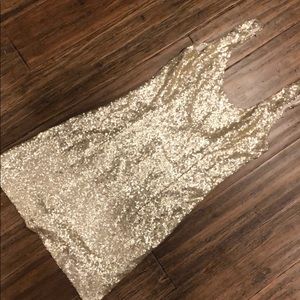 Gold sequins party dress xs  👗